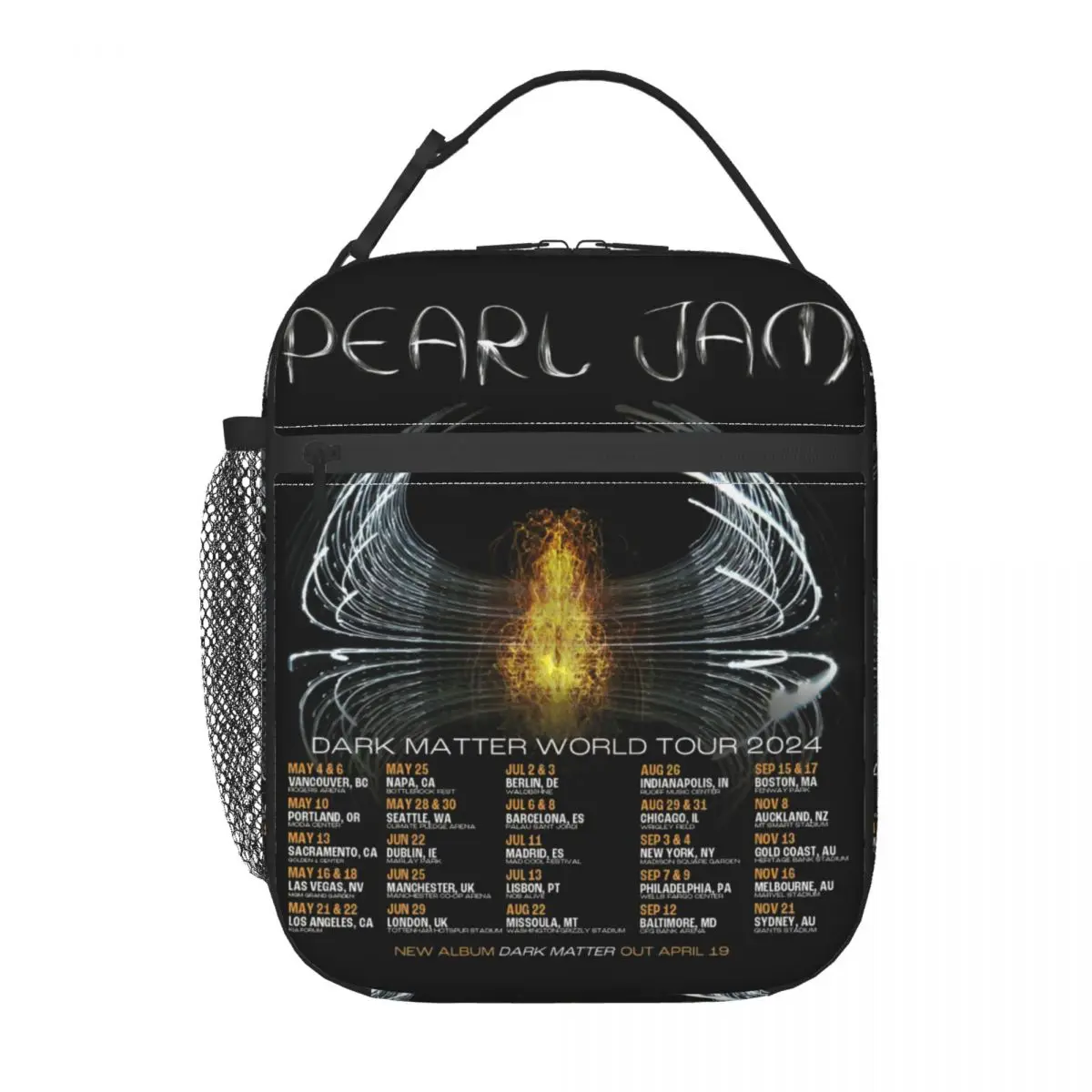 Pearls Jam Band 2024 World Tour Insulated Lunch Bags Concert Album Food Container Bags Reusable Thermal Cooler Lunch Boxes