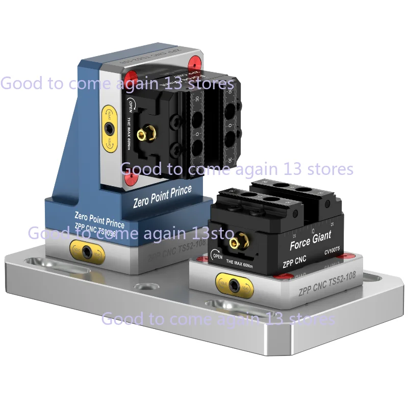 

1pc Zero Point Positioning Quick Change Fixture CNC Four-axis Five-axis Bridge Plate L Block Manual Self-centering Vice TS52TS96