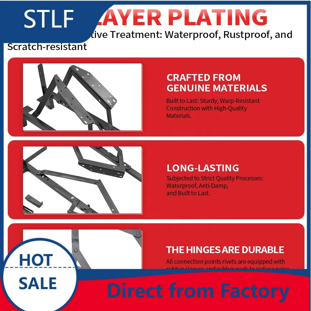 stlf Factory Supply Steel Drawer Hinge Mechanism Adjustable Modern Design Furniture Sofa Bed Trolley Wheel for Living Room Hotel