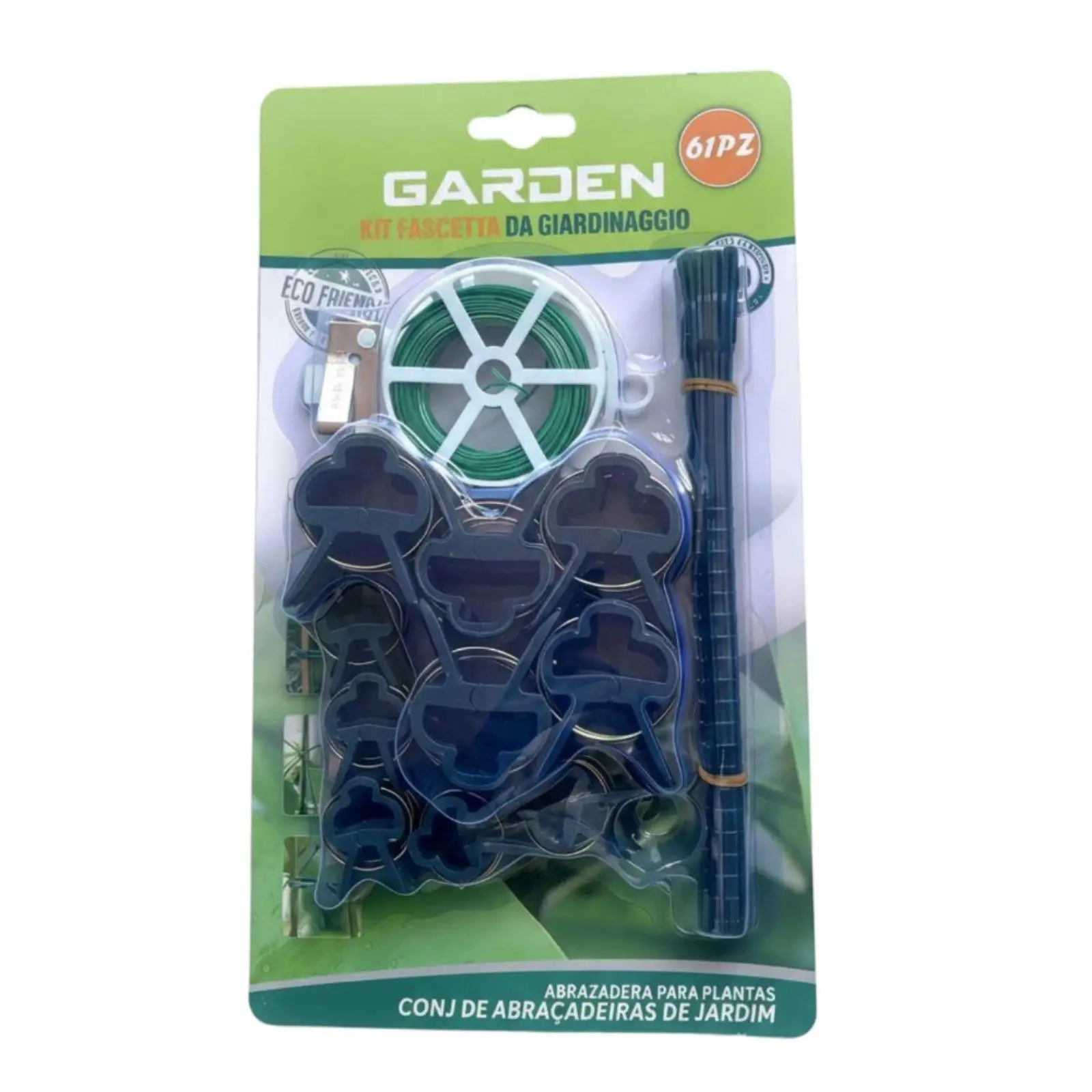 Garden Plant Support Kit with Adjustable Ties and Twist Tie Roll for Tomatoes Cucumbers Roses Vine Training Supplies
