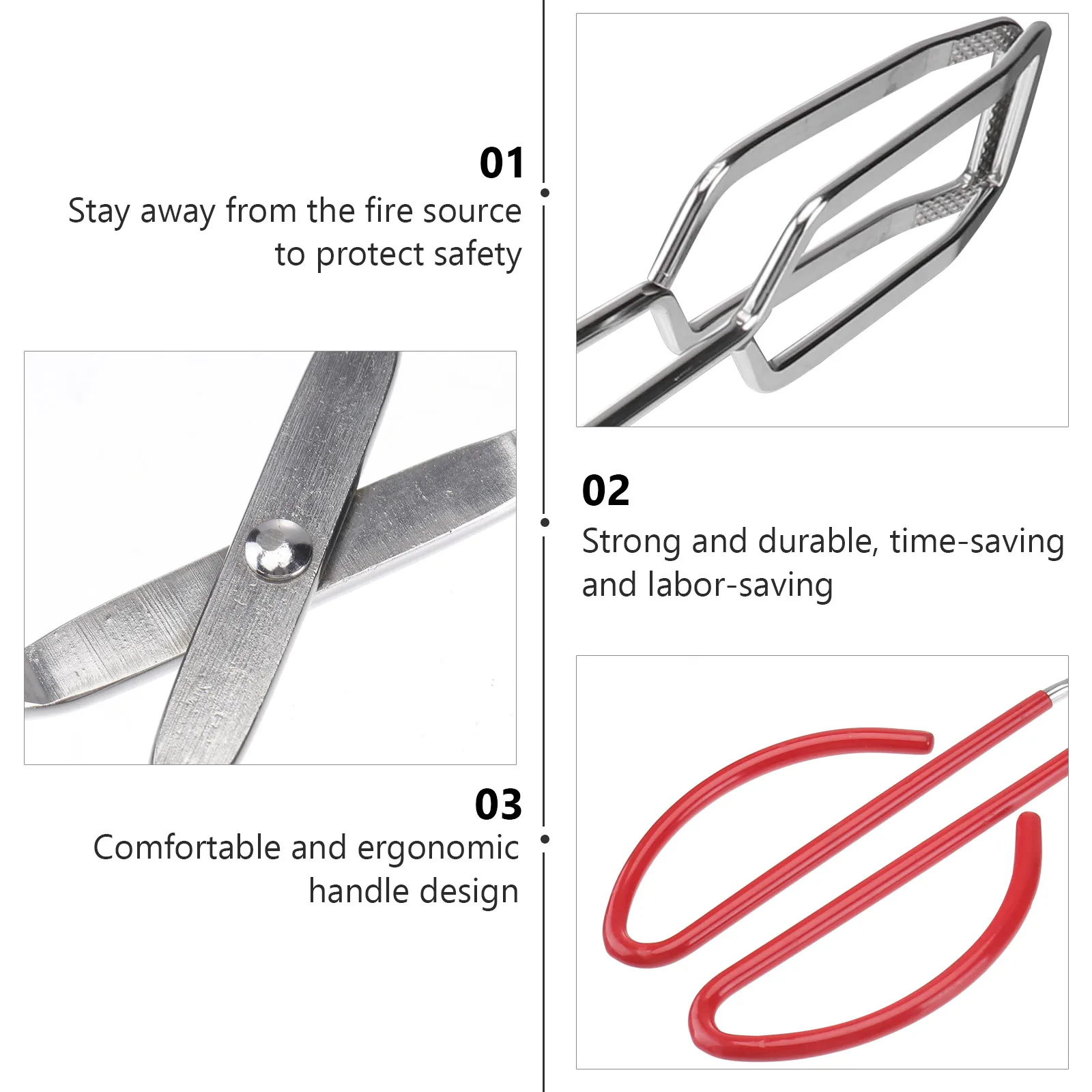 

Зажим для угля из нержавеющей стали, щипцы для барбекю, защита от ожогов, сверхмощные аксессуары для кухонного гриля, инструмент для барбекю, полый дизайн, дренаж масла