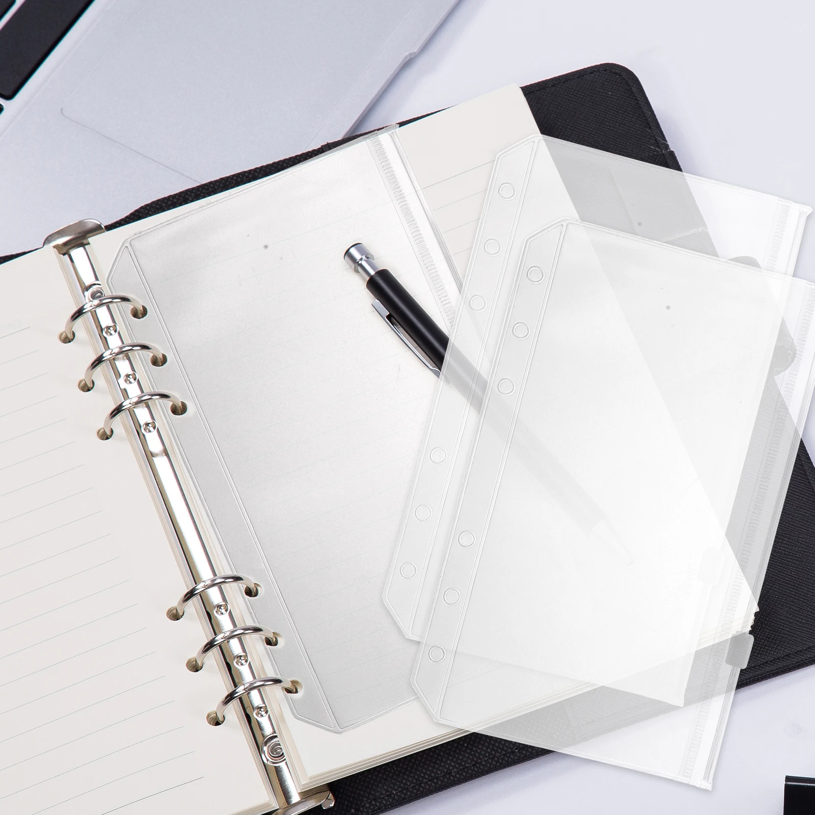 

15 Pcs PVC Storage Bag Extra Thick Zipper Pouch Clear Document ganizer Binder File Holder A6 Pocket Filing Folder