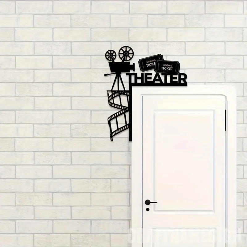 1pc of Metal Wall Art for Cinema Doors, Decorative Items for Cinema Entrances, Hanging Decorations