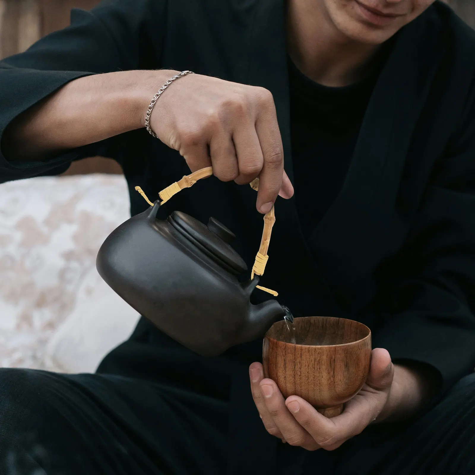 2Pcs Rattan Style Bamboo Teapot Handles for Chinese Ceramic Yixing Glass Kettles Easy Pour Ergonomic Tea Maker Accessories