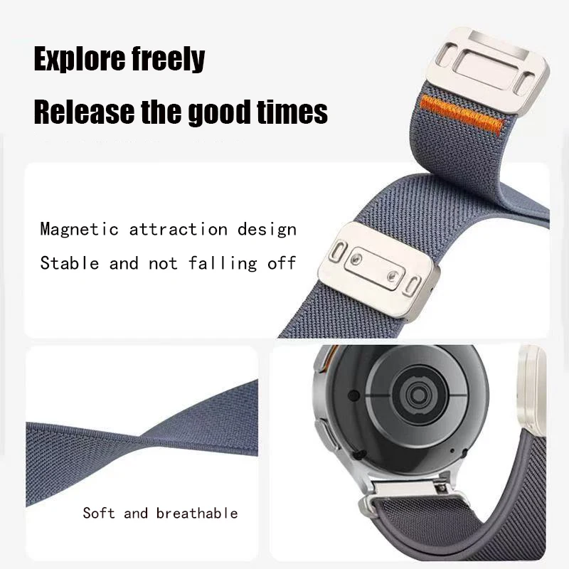 22mm 20mm Magnetic Braided Solo Loop For Garmin Venu 3 2 SQ SQ2 Band For Forerunner 165 265 255 158 55 745 965 955 Vivoactive 4