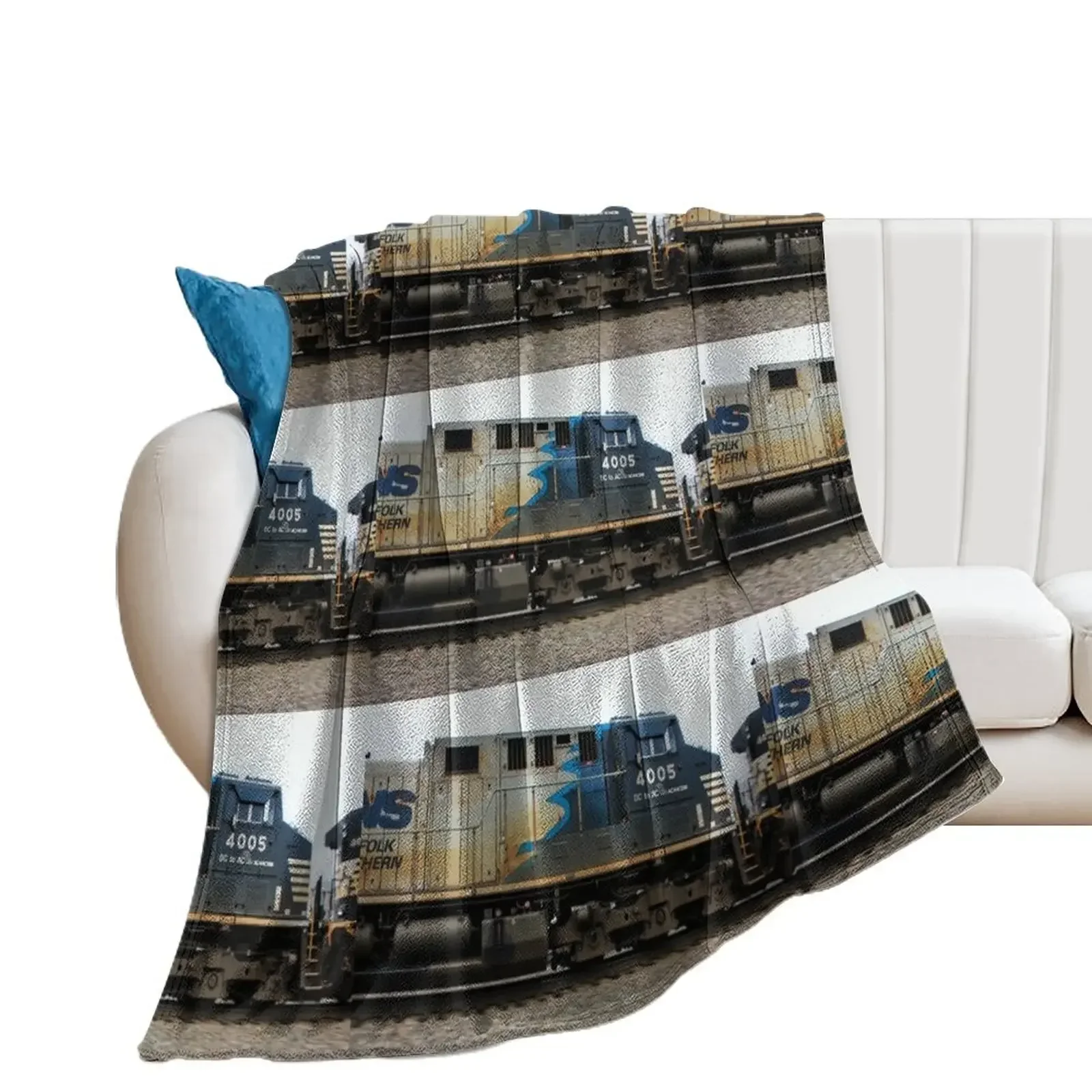 

DC to AC Conversion NS #4005 AC44C6M Locomotive Throw Blanket Soft Plaid Plush Luxury Throw decorative Blankets