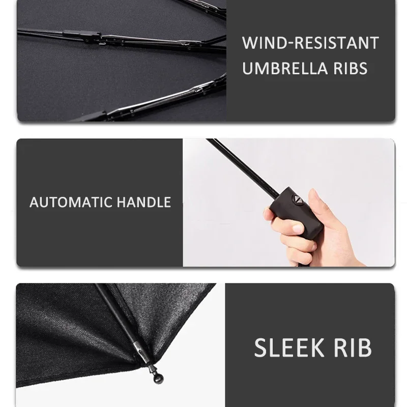 Car Styling Car Portable Folding Automatic Three Folding Umbrella For Skoda Superb Octavia Rapid Kodiaq Kamiq Karoq Rapid Fabia