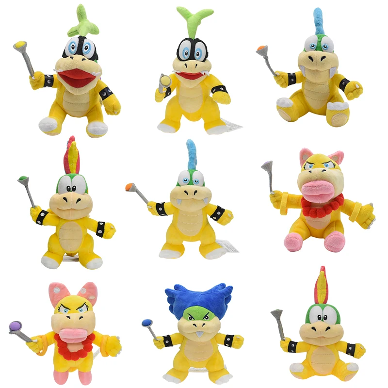 Iggy Mario Plush Toys Ludwig Larry Lemmy Wendy Bowser Son Classic characters Cosplay Anime Stuffed Cartoon Peluche Dolls