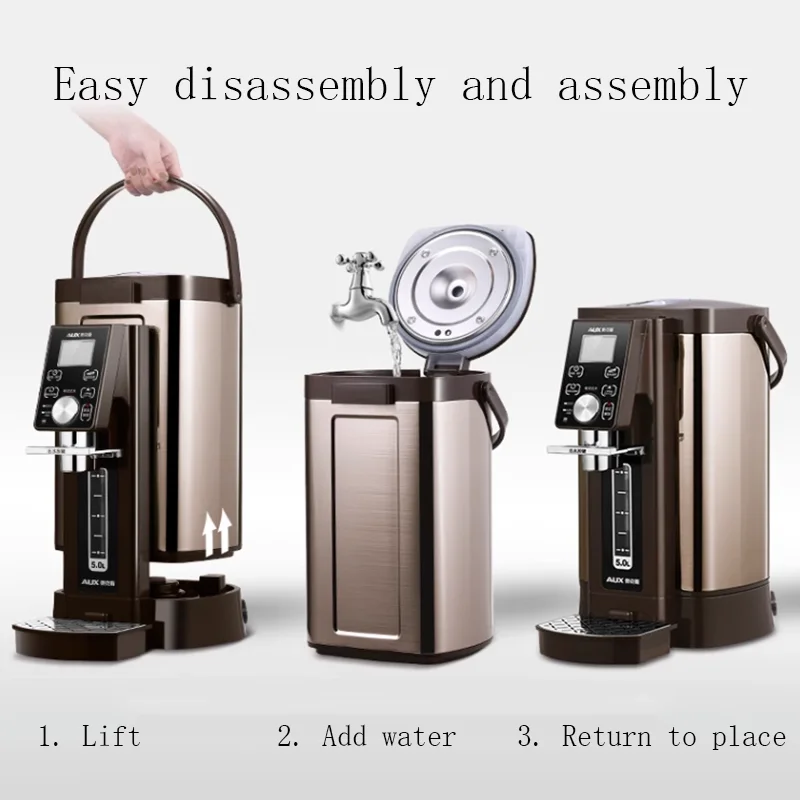 Electric Kettle Thermostatic Kettle Split Boiling Bottle Water Heater Thermal Insulation Household 5L 304 Stainless Steel