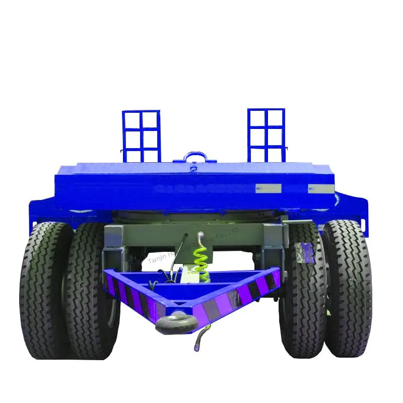 2-Axle 15-20 Ton Lowbed Drawbar Trailer for Farm Mini Excavator Transport