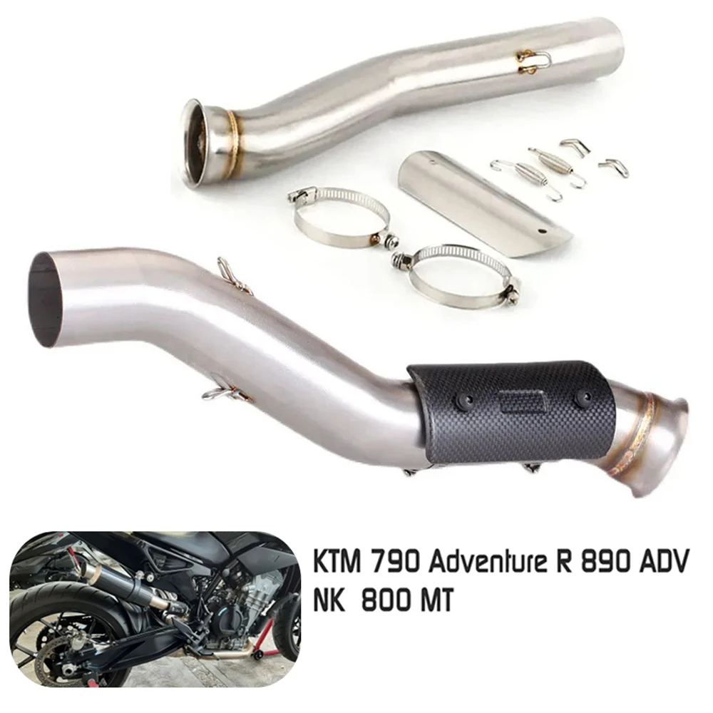 دراجة نارية العادم الهروب ل KTM 790 890 مغامرة R ADV NK800MT العادم الخمار الاتصال الأوسط وصلة الأنابيب #1