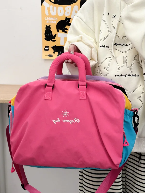 ドーパミンスポーツ大容量トラベルフィットネスバッグハンドヘルド荷物メイクアップ収納バッグスポーツ多用途クロスボディバッグ