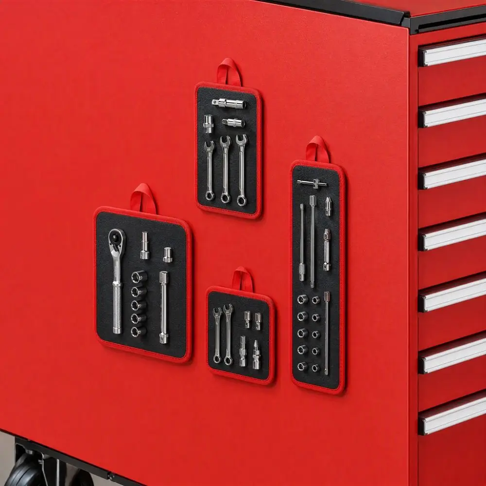 With Handle Magnetic Tool Mat Heavy-Duty Strong Magnet Magnetic Parts Organizer Non-Slip Portable Magnetic Parts Holder