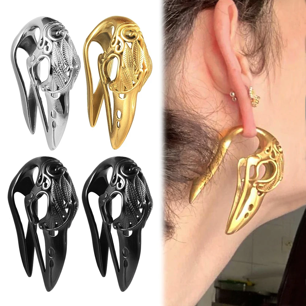 

TJP 2 шт. новые вешалки для ушей птицы, вешалки из нержавеющей стали 316, заглушки для растянутых пирсинга лепестков, женские украшения для тела