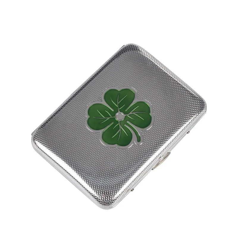 

Lucky Clover портсигар из чистой меди, металла, нержавеющая сталь, модный мужской портативный держатель для сигарет, 16 шт., сигареты