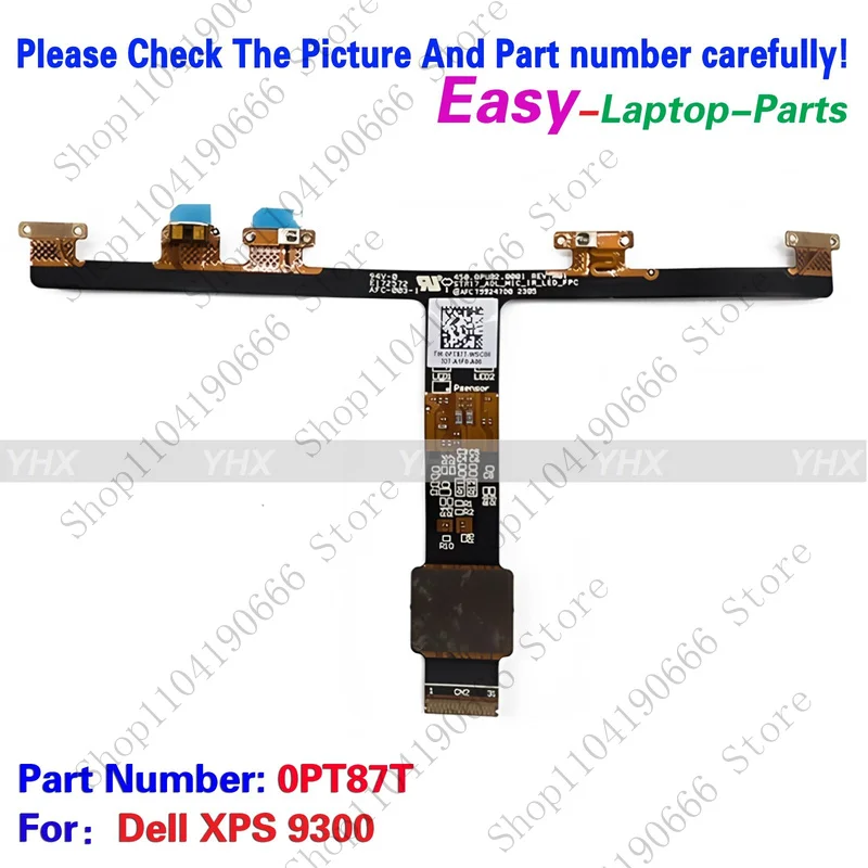 

bd New For Dell XPS 9300 Microphone Board Module Cable 0PT87T.
