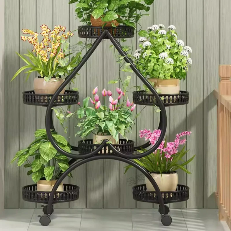 Accessories Aesthetics Light Luxury Flowers Stand Indoor Plant Display Shelf Designer Modern Organizer Plantenrek Furniture