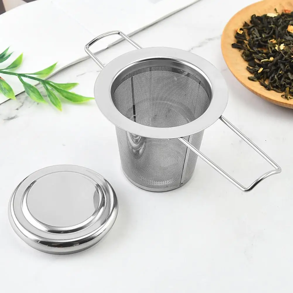 Saringan teh Stainless Steel, saringan daun teh genggam, Stainless Steel, Multi gaya, saringan bumbu Herbal, 1 buah