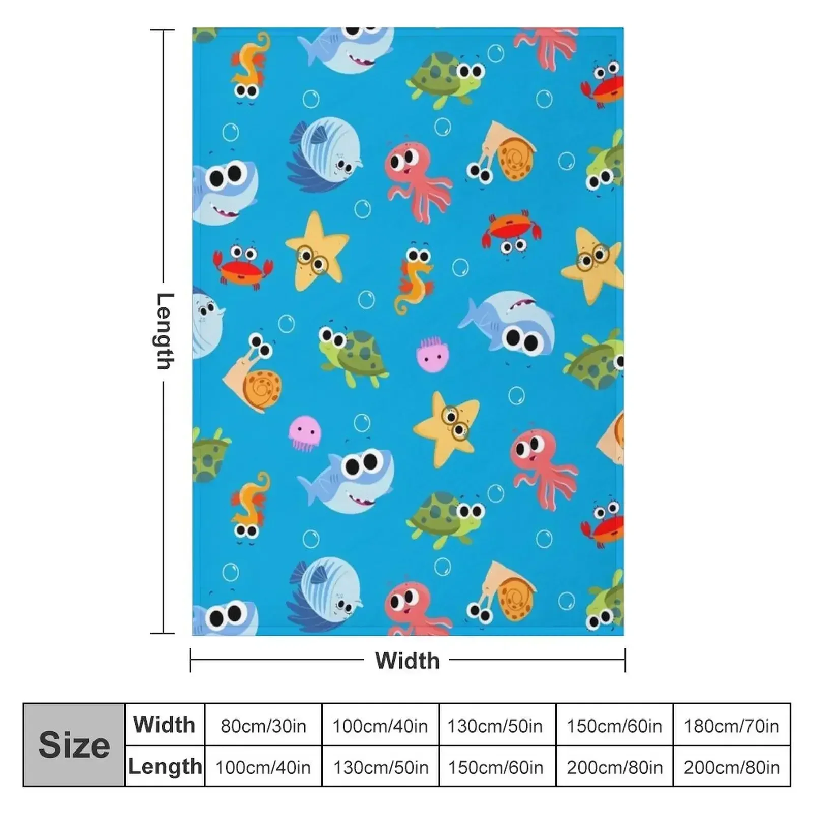 Finny The Shark Pattern 01 Throw Blanket Soft Beds For Baby Luxury Custom Blankets