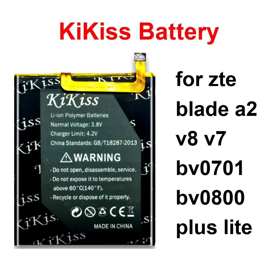 

Аккумулятор 3200-3850 мАч для ZTE Blade A2 V8 V7 BV0701 BV0800 Plus Lite Li3825t43p3h736037 Li3925t44p8h786035