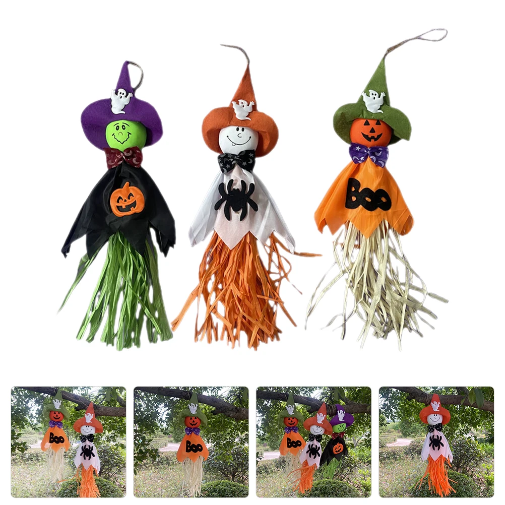 

3pcs Hanging Adorable Halloween Decor Decorative Festival Accessory Household Wear Resistant Lovely Desktop Ghost For