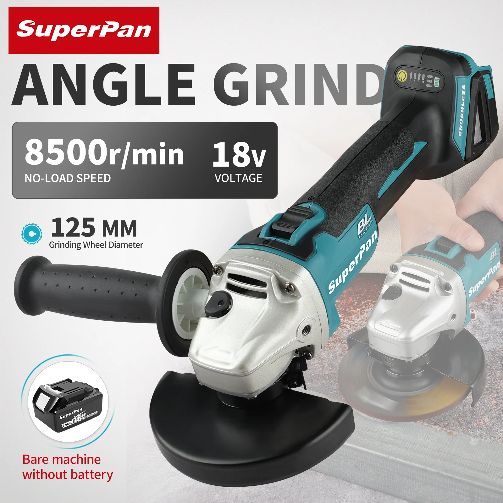 

Электроинструменты DGA404, шлифовальный инструмент, беспроводные электроинструменты, электрическая шлифовальная машина, угловая бесщеточная шлифовальная машина, угол для батареи Makita 18 В