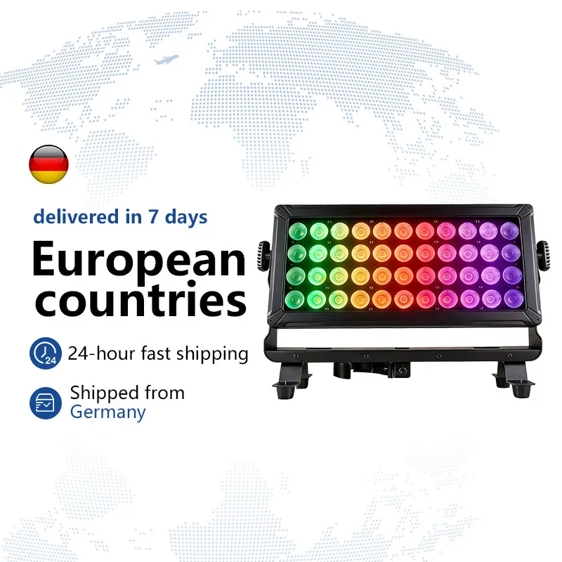 Projecteurs LED IP65 Pixel RGBW 44x10w pour extérieur, éclairage DMX512 avec contrôle de luminosité pour DJ, discothèque, mariage