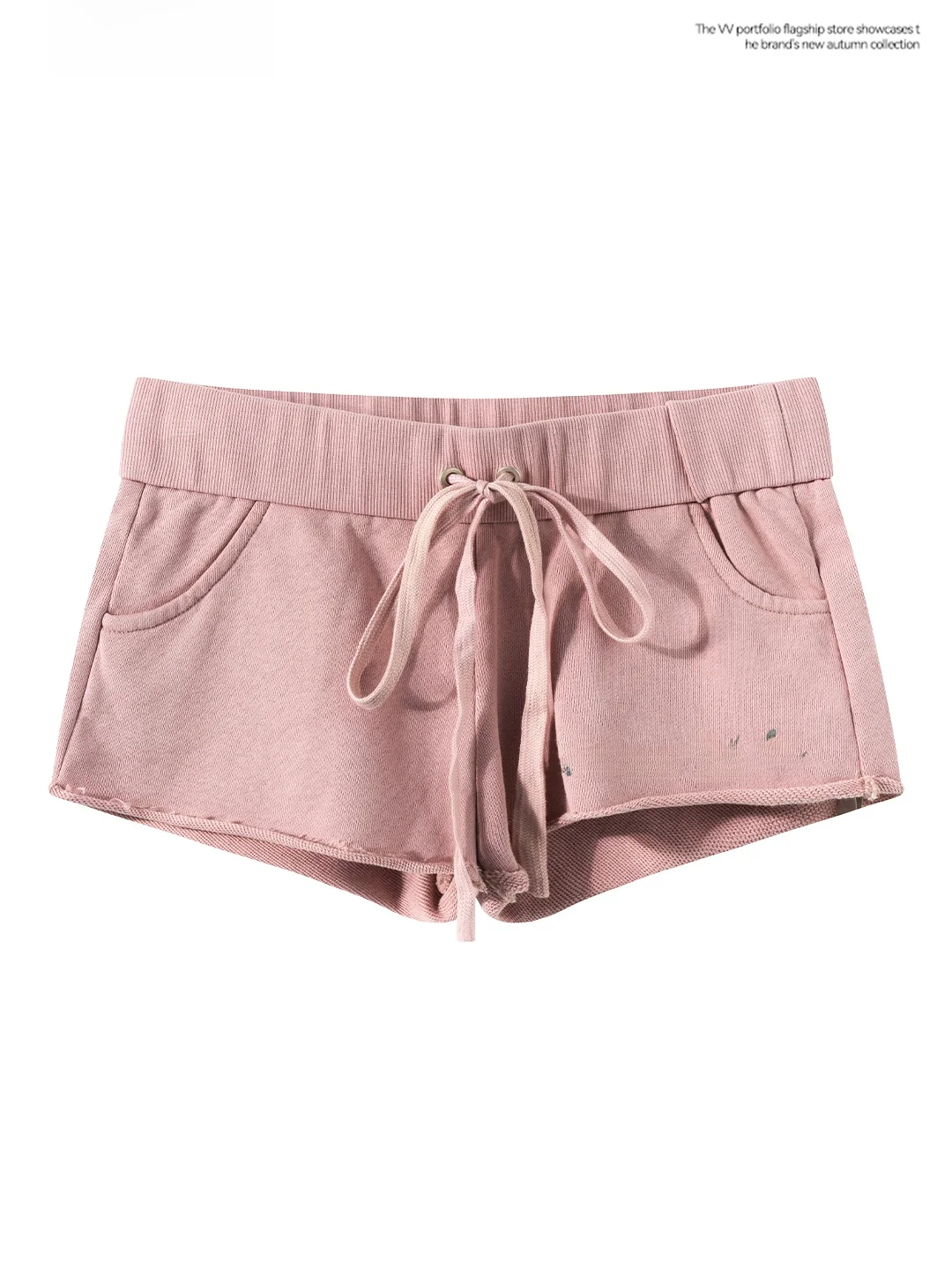 American Style Hot Girl Letter Print Sweet Pink Base Short Pants Women Slim High Waist Slimming Belted Cuffed Summer Trousers