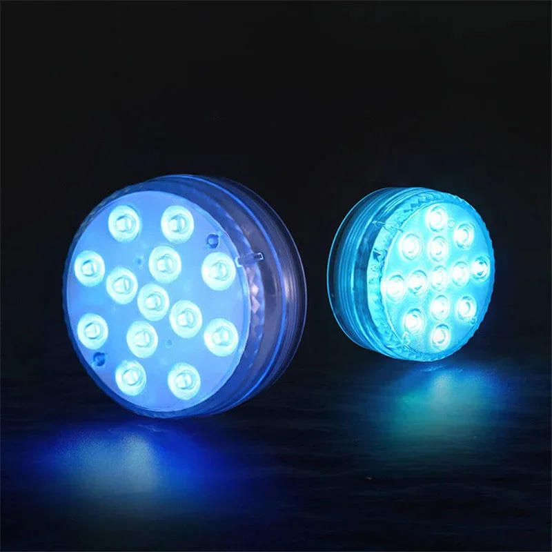 Luces sumergibles de 13LED RGB, lámpara nocturna subacuática, luces para jardín, piscina, decoración, fiesta de boda, pecera, fuente de acuario