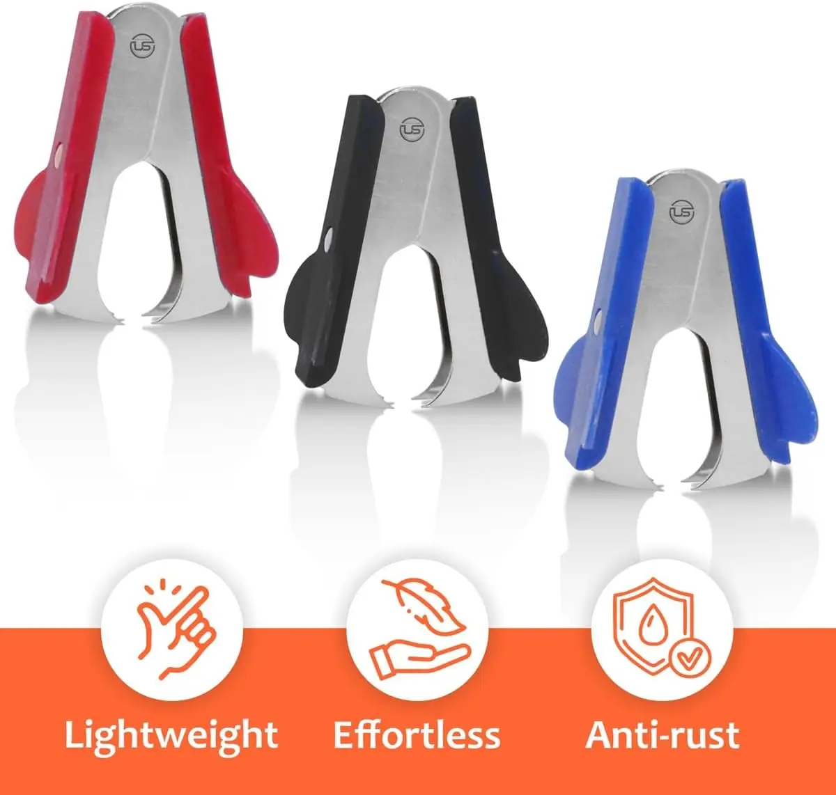 دباسة مدمجة من الفولاذ المقاوم للصدأ مع مزيل للتيلة، مريحة لسهولة التدبيس، لوازم مكتبية متينة للاستخدام المنزلي والعمل #2