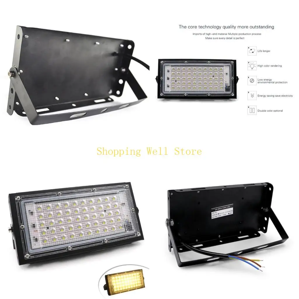 

KX4B Waterproof Floodlight Energy Efficient LED Outdoor 50W Flood Light for Outdoor Area Reflector Wall Lamp