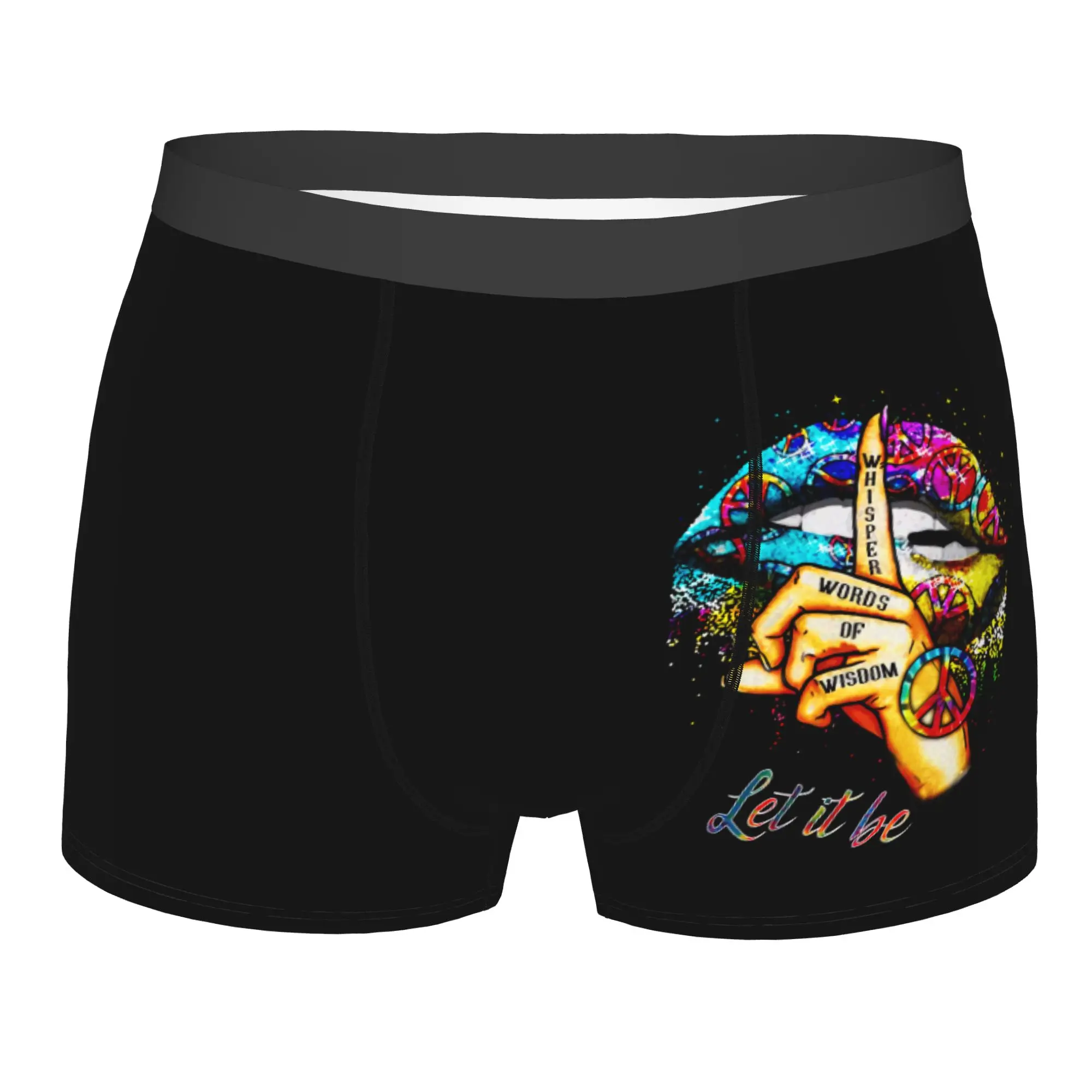 

Custom Novelty Watercolor Sexy Women Lips Boxers Shorts Panties Men's Underpants Breathable Briefs Underwear