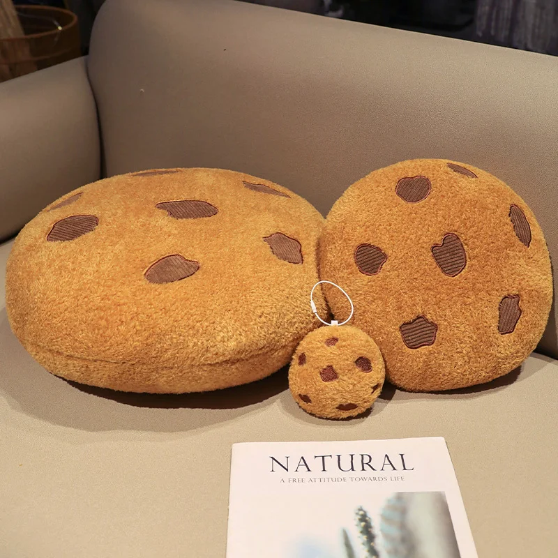 ตุ๊กตาคุกกี้นุ่มๆ ของเล่นตุ๊กตาขนนุ่ม หมอนอิงตกแต่งบ้าน โซฟา ของขวัญสุดสร้างสรรค์สำหรับเด็กผู้หญิง