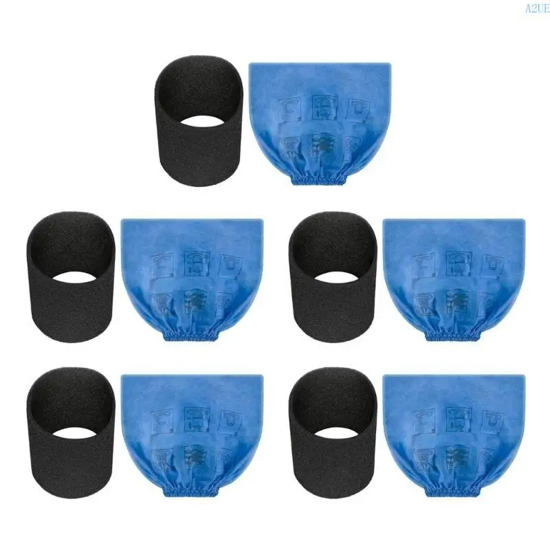 A2UE 5 SET STRUMENTO PULIZIONE PROFESSIONE FILTRO Sponge riutilizzabile per il modello WD1