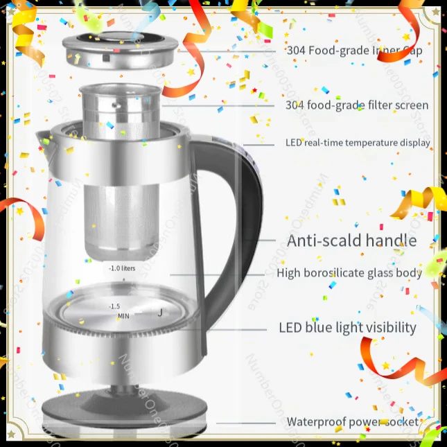 Glass Electric Kettle Intelligent Automatic Power-off Constant Temperature