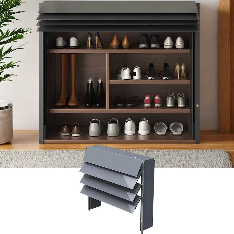 Intelligent Living Room Rolling Folding Automatic System Door Shutter Smart Kitchen Electric Lift Up Down Wall Cabinet Storage