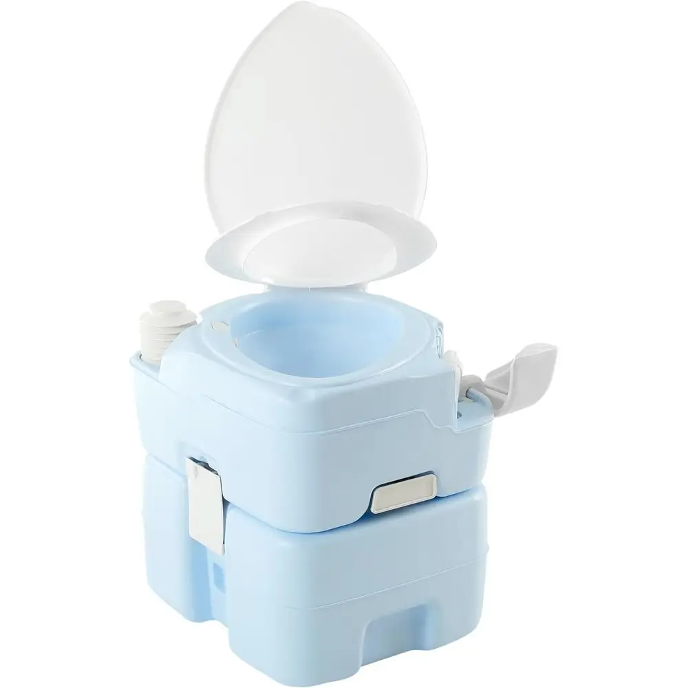 YITAMOTOR 5.28 Gallon Portable Toilet for Camping, RV Toilet with Diagonal Elongated Bowl Seat, Porta Potty with Hand Sprayer, L