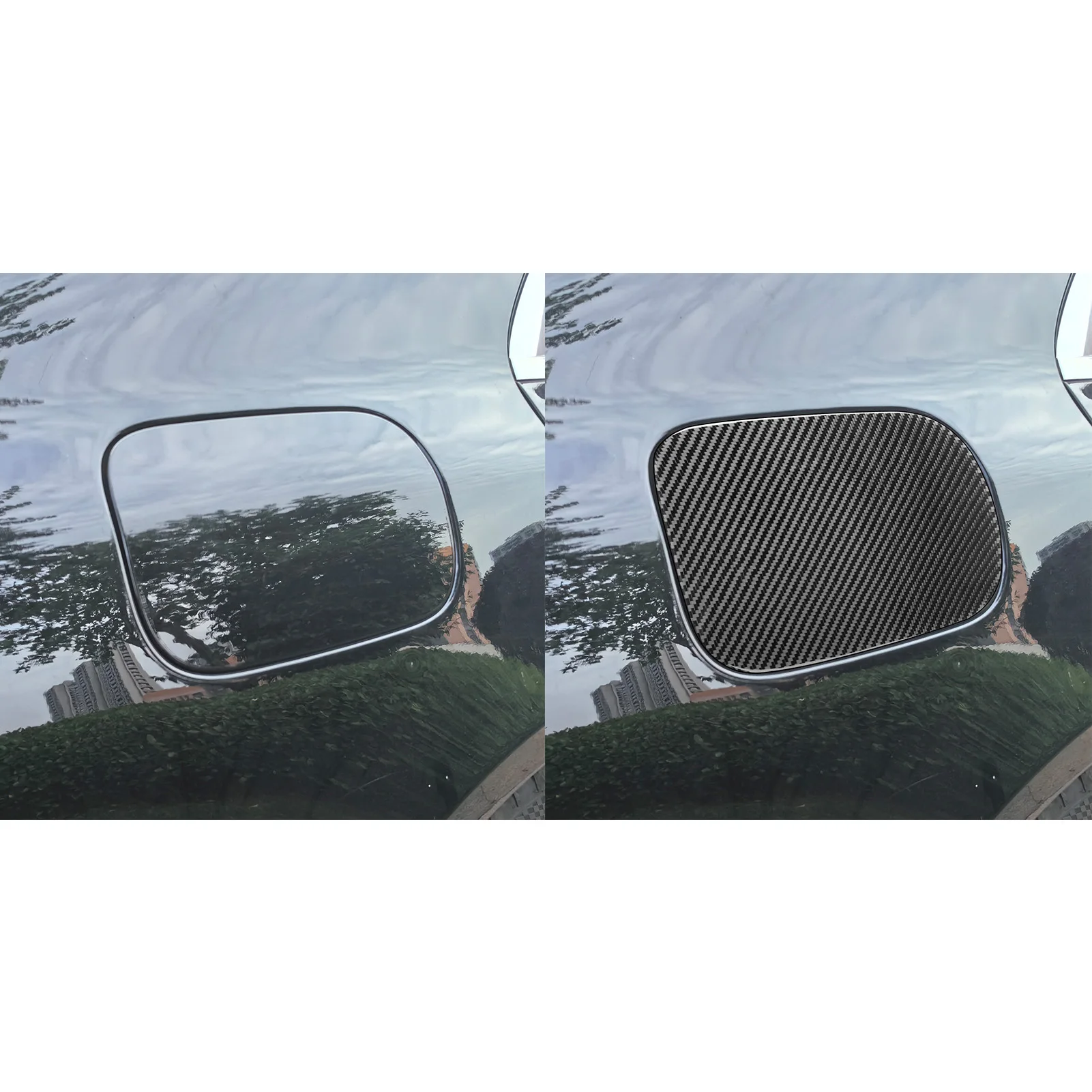 حقيقي ألياف الكربون اكسسوارات السيارات خزان الوقود غطاء تغليف ملصق لمرسيدس بنز W222 S-Class/مايباخ 13 14 15 16 17 18 19 2020 #4