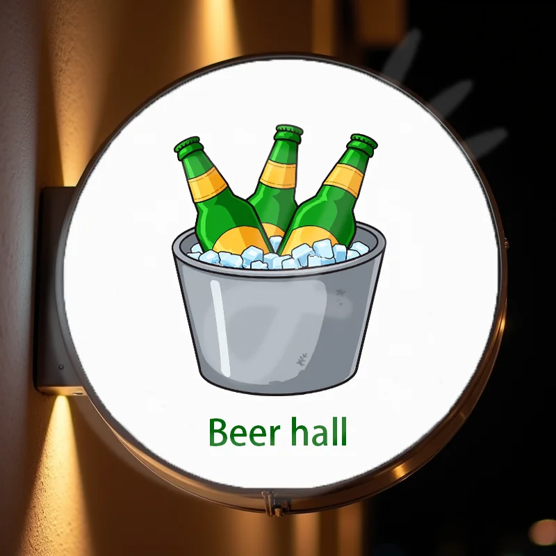 Custom Beer hall Led Light Box Sign Letters Outdoor Business Acrylic Signage Illuminated Signboard Waterproof House Shop Logo