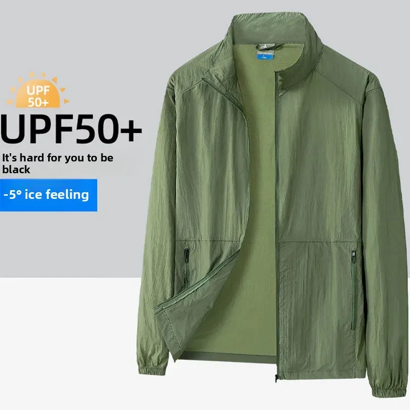 

Oversize 7XL 8XL Summer UV Sun Protection Light Jacket Men Outwear Sport Cycling Hiking Fishing Coat Men Resistant Skin Clothing