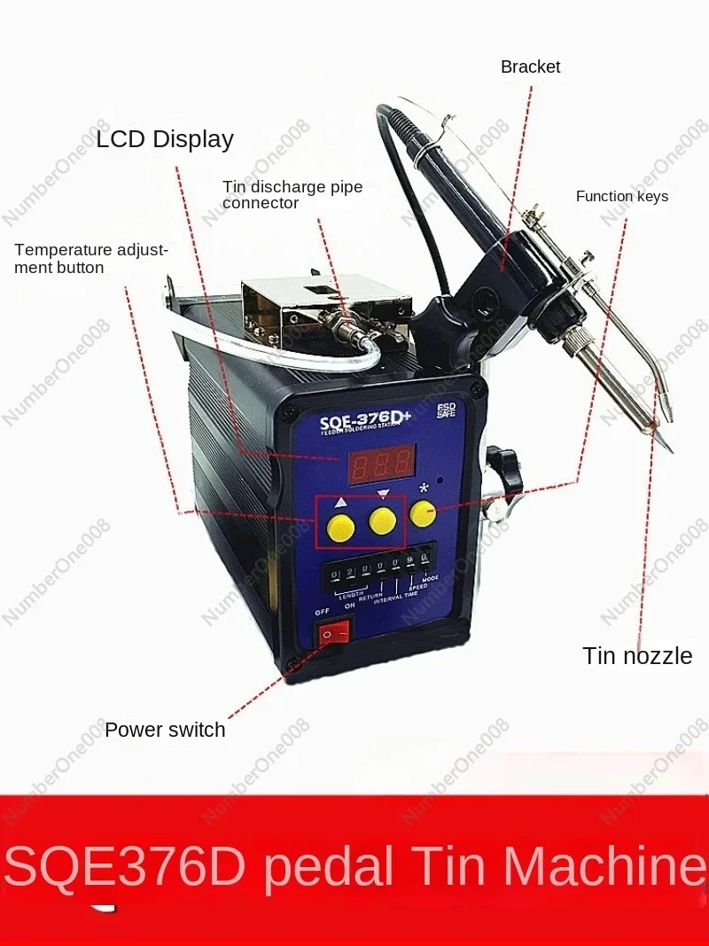 

Automatic Tin Feeder Pedal Tin out Machine High Frequency Digital Display Constant Temperature Electric Soldering Iron 90W