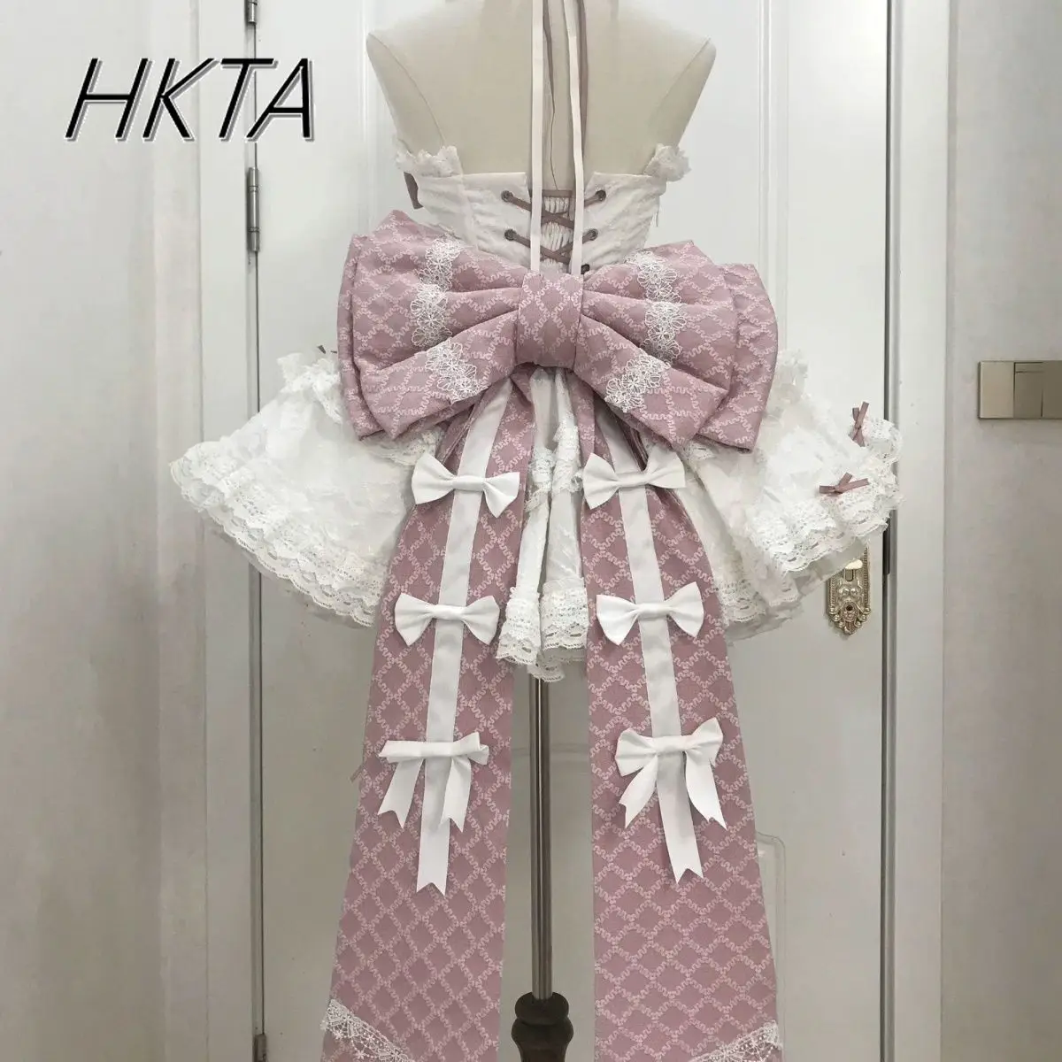 

Lolita Sweet and Cute Soft Sister Ribbon Princess Suspender Dresses Jsk Women Summer Lace Bow Birthday Short Tutu Dresses Female