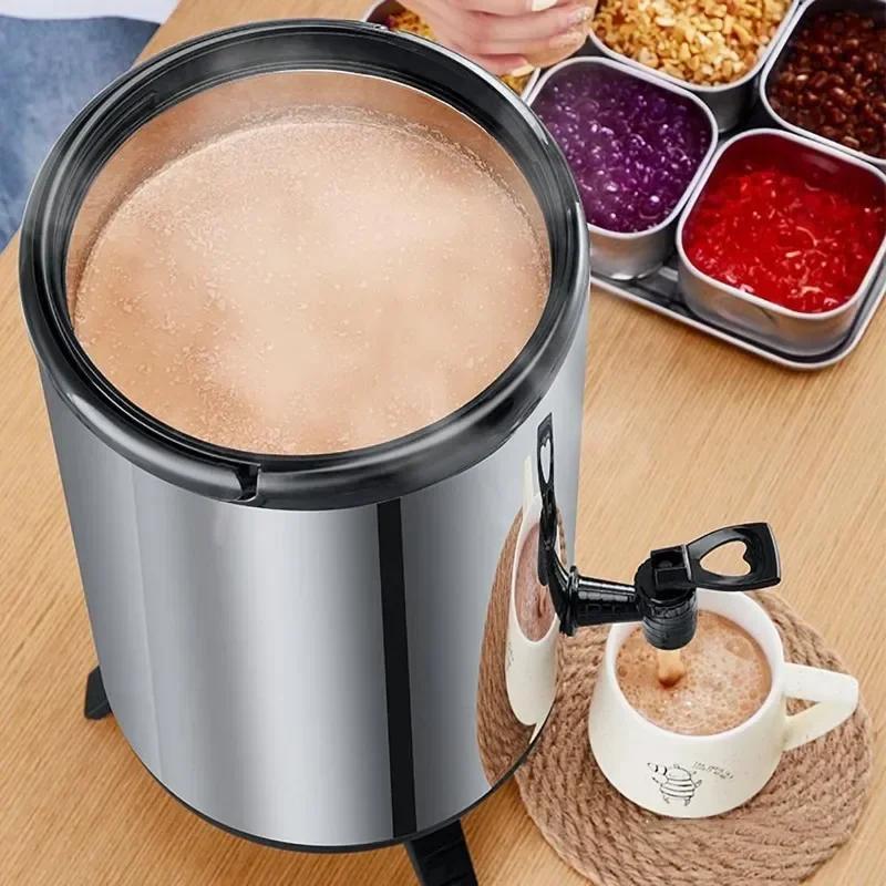 12L Stainless Steel Insulated Beverage Dispenser Kettle Dispenser for Hot Water Tea Milk Juice Silver