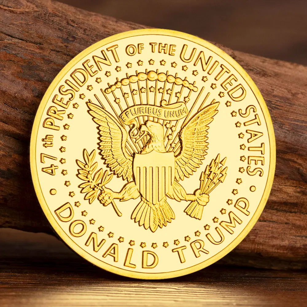 Keep America Great 47th President of The United States Souvenir Coin 2024 Trump Commemorative Coins Gift Golden Plated Craft