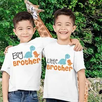Big Brother Little Brother Print Children Casual Shirt Clothes Twin Brothers Fashion Comfortable Boys T-shirt Best Friend Gifts