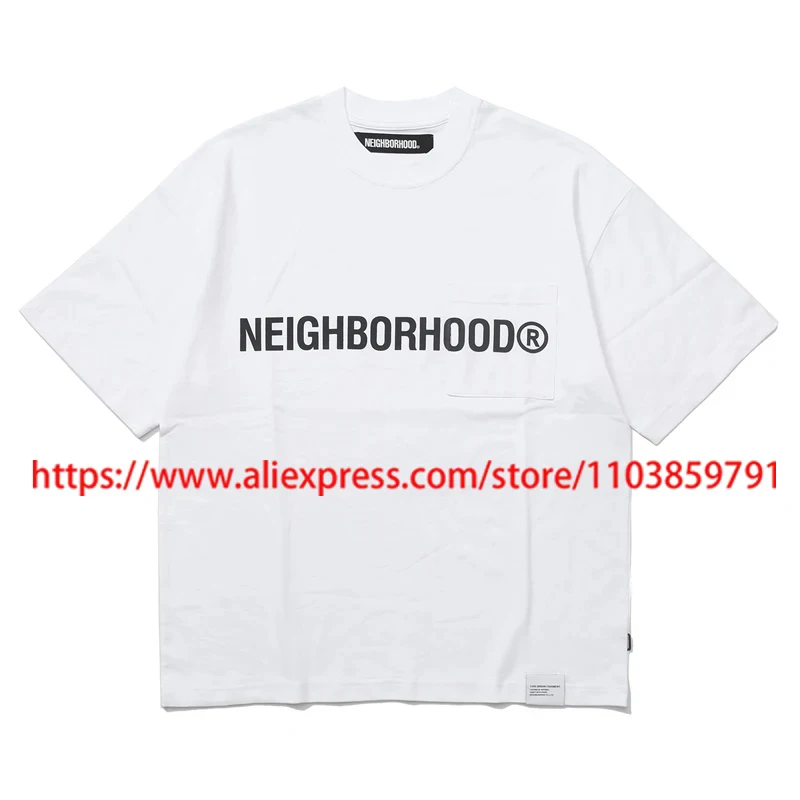 

Футболка High Street NBHD с буквенным принтом и логотипом, топы с маленькими карманами, летняя повседневная модная брендовая футболка с короткими рукавами NBHD