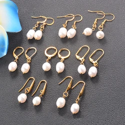 1 Pair Stainless Steel Freshwater Pearl Drop Earrings for Women Girls Pearl Elegant Accessories