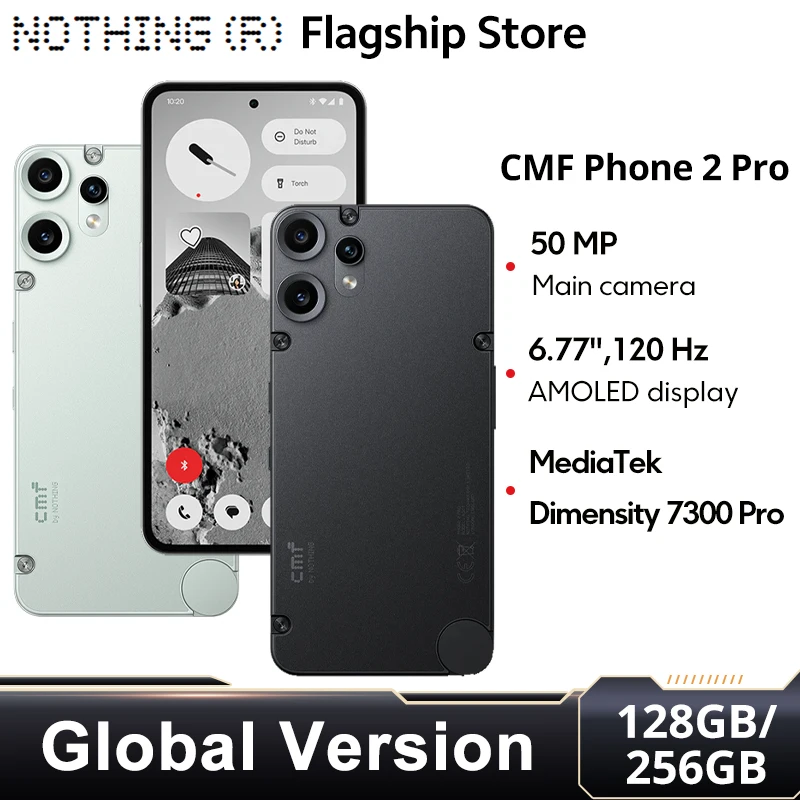 Глобальная версия Nothing CMF Phone 2 Pro MediaTek Dimensity 7300 Pro 5G 5000 мАч 33W 6.77 AMOLED 120 Гц Основная камера 50 МП
