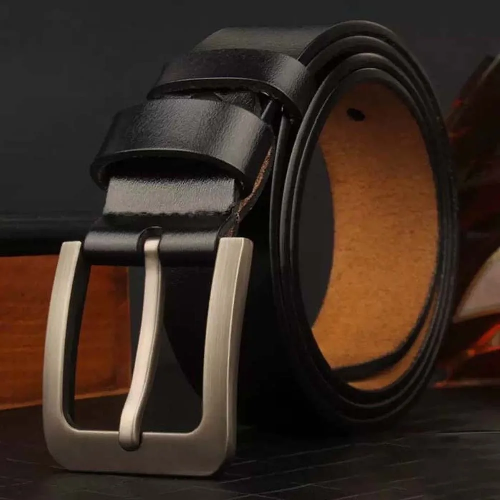 調節可能な合金メンズワイドベルトテクスチャスクエアバックルPUレザーベルトブラック耐久性のあるジーンズウエストバンド学生