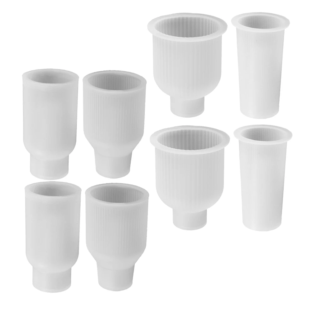 8pcs DIY Silicone Vase Casting Molds Flower Pot Diy Silicone Craft Planter Mold Vase Casting Mold Home Decoration